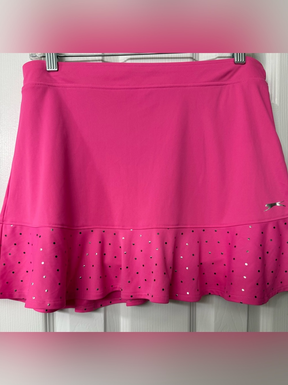 Slazenger Golf Hot Pink Skater Skirt with Metallic Dot Hem XL